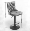 A&A Furniture,Swivel Velvet Barstools Adjusatble Seat Height from 25-33 Inch, Modern Upholstered Bar Stools with Backs Comfortable Tufted for Home Pub