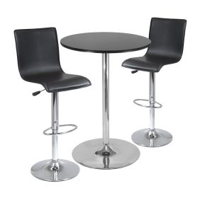 Spectrum; 3pc Pub Table Set; 28" Round Table with 2 L-Shape Airlift Stools - 93345