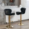 A&A Furniture,Swivel Bar Stools Set of 2, Velvet Counter Height Adjustable Barstools, Dining Bar Chairs Upholstered Modern Bar Stool for Kitchen Islan