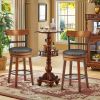 25.5-Inch 360-Degree Bar Swivel Stools with Leather Padded - 2