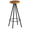 Bar Stools 2 pcs Solid Mango Wood - Brown