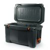 52 qt High Performance Hard Sided Box Cooler, Gray - grey - Advanced Insulation