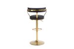 Bar Stools with Back and Footrest Counter Height Dining Chairs (1PCS/CTN) - as Pic