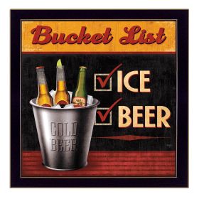 "Bucket List" By Mollie B., Printed Wall Art, Ready To Hang Framed Poster, Black Frame - as Pic