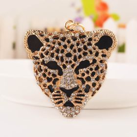 Little Creative Gifts Leopard Head Keychain Alloy (Option: Gold-CHY336 Keychain)