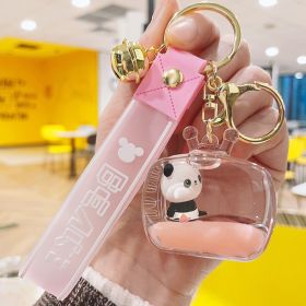 Acrylic Floating Doll Panda Keychain Pendant (Option: Pink Water Panda)