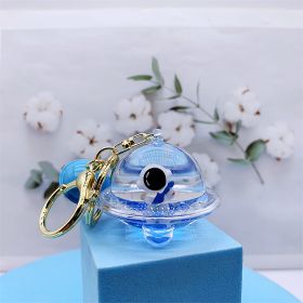 Creative Acrylic Spaceman Oil Keychain Pendant (Option: Blue Flying Boat Guitar)