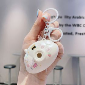 Cartoon Mini Cloud Camera Projection Lamp Keychain (Option: Beige Rabbit)