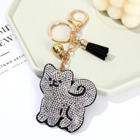 Tassel Diamond Keychain Pendant (Option: White-55x70mm)