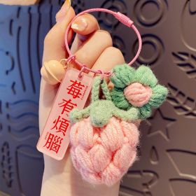 Woven Wool Crocheted Persimmon Peanut Keychain (Option: Style4-OPP Bag Packaging)