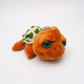 Colorful Turtle Big Eye Turtle Pendant Keychain (Option: Brown-13CM)